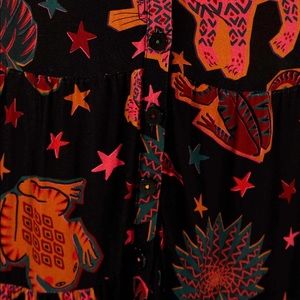 Black Animal Sky Maxi Dress